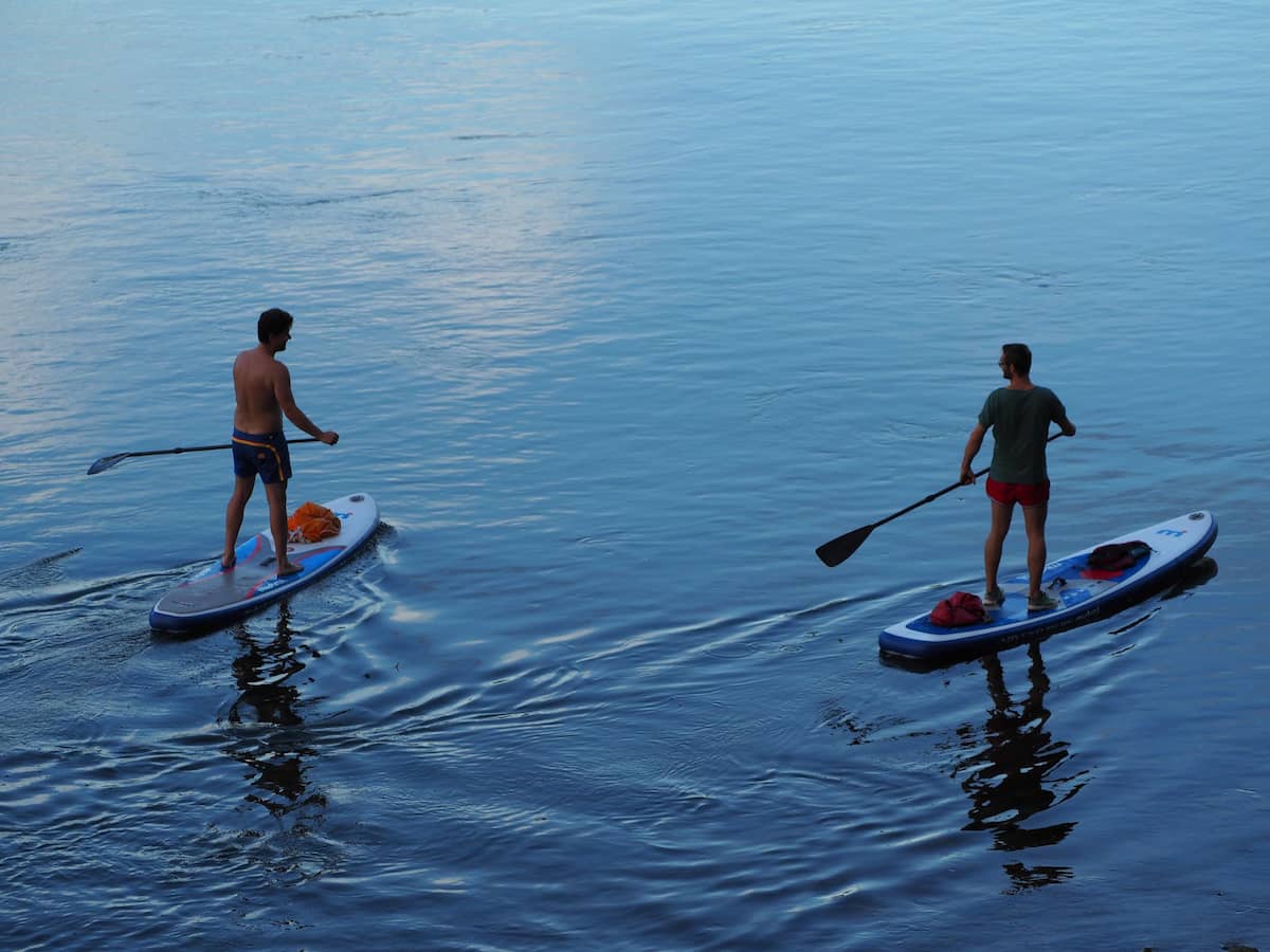 Supping - 2 people on a stand up paddleboard