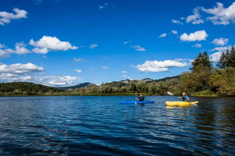 Kayaking in open water