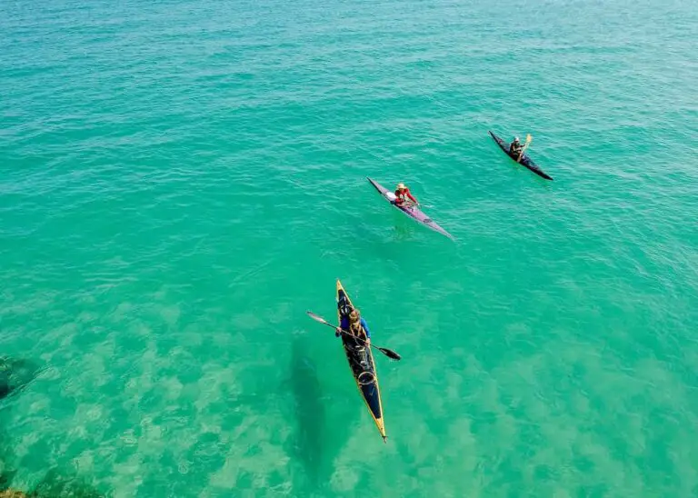 Kayaking - 3 kayaks on the water