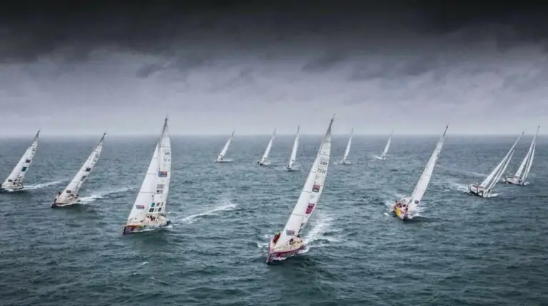 round the world clipper race - clipper boats sailing in the ocean